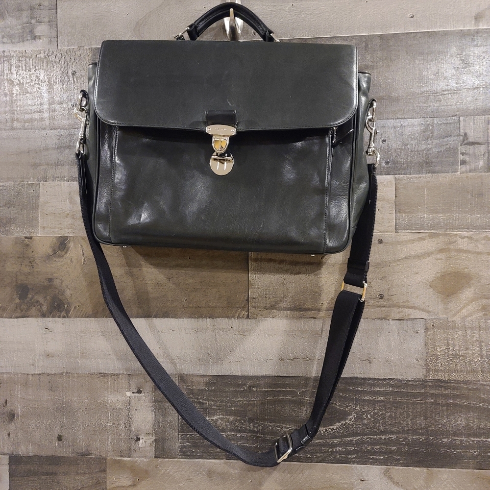 Coach leather messenger bag